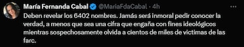 María Fernanda Cabal se despachó
