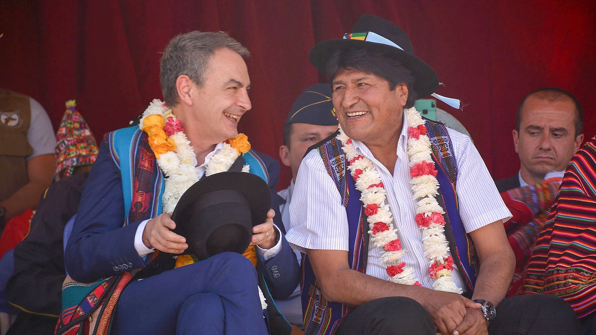 José Luis Rodríguez Zapatero junto a Evo Morales durante una visita a Bolivia (EFE)