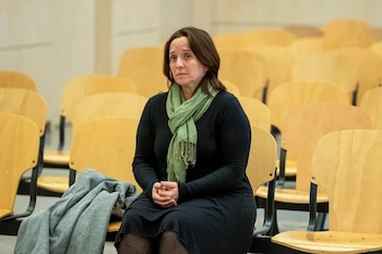 La exdirigente de ETA Ainhoa García Montero, el 28 de octubre durante el juicio. (EFE/Fernando Villar)