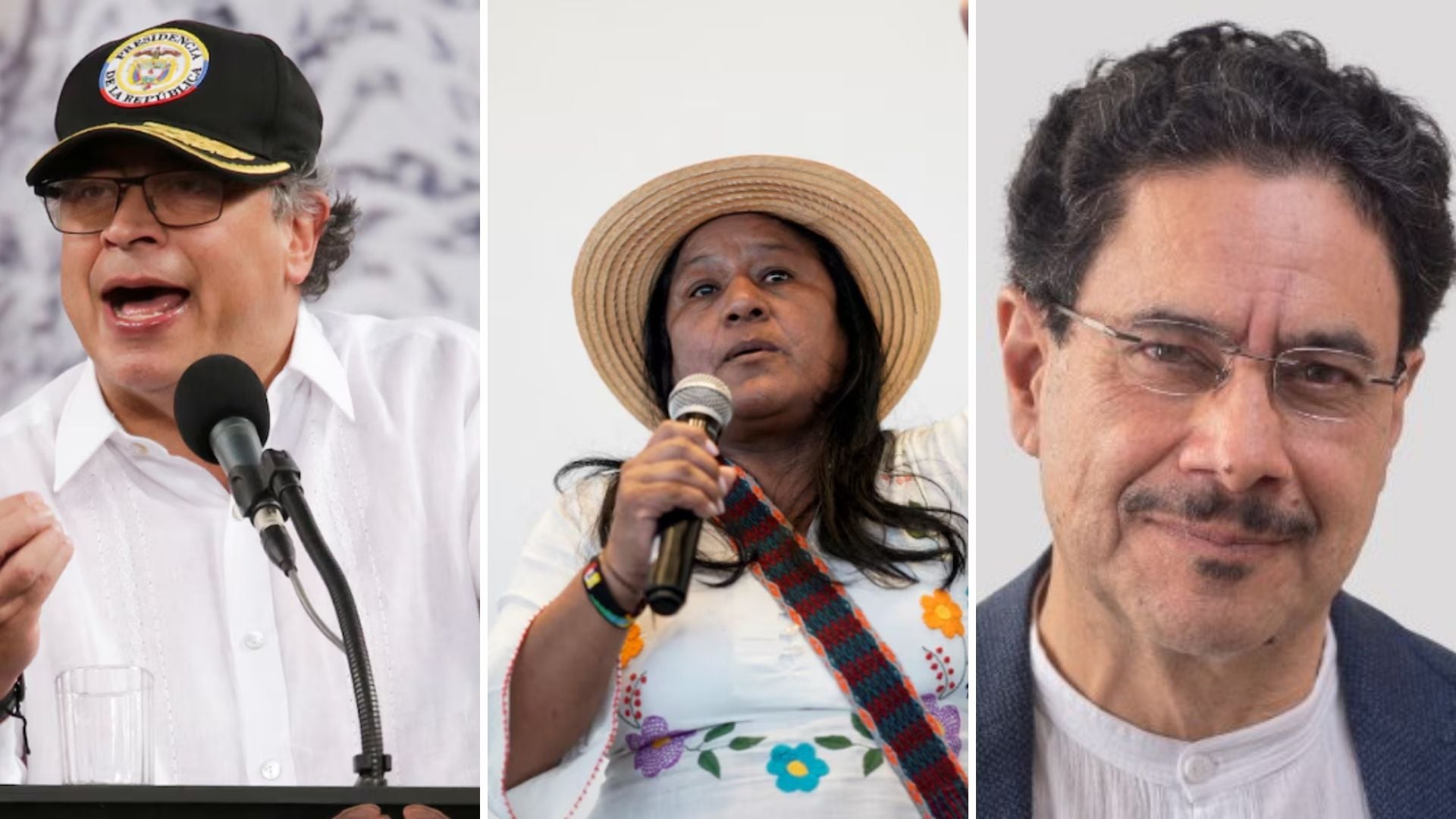 Gustavo Petro, Iván Cepeda y Aida Quilcué exigieron respuestas tras asesinato de líderes en Cajibío, Cauca - crédito AP - Sergio Acero/Reuters - @IvanCepedaCast/X