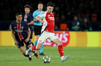 Declan Rice y Achraf Hakimi, en una foto de archivo. EFE/EPA/MOHAMMED BADRA