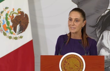 La presidenta en su conferencia mañanera de este viernes 22 de mayo de 2026 Foto: Captura de pantalla
