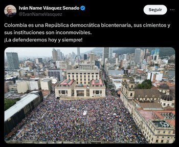 Iván Name lanzó pulla al presidente Gustavo Petro - crédito @@IvanNameVasquez/X