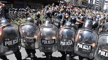 El choque entre la Policía