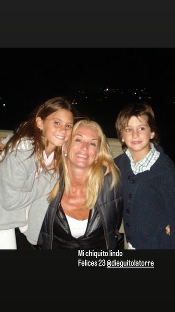 Una imagen del pasado que Yanina Latorre eligió para recordar a su "chiquito lindo" en el día de su cumpleaños número 23