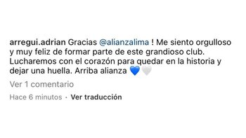 Adrián Arregui se pronunció por