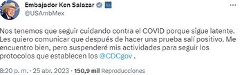 Ken Salazar confirmó su estado