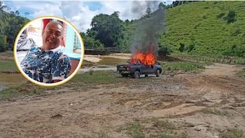 Hallan muerto al conductor de camioneta incinerada en Segovia, Antioquia: una persona sigue desaparecida