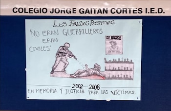 La colectividad afirmó en X que en el Colegio Jorge Gaitán Cortés, en el barrio La Española, se exhibían alusiones a los “falsos positivos” y solicitó verificación para asegurar imparcialidad en la jornada - crédito Centro Democrático