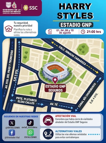 Operativo listo para los conciertos de Harry Styles en CDMX (ssc)