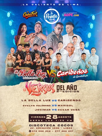 La Bella Luz anunció su regreso a los escenarios con un versus frente a Los Caribeños de Guadalupe este 28 de agosto en la discoteca Cocos, en Lince.