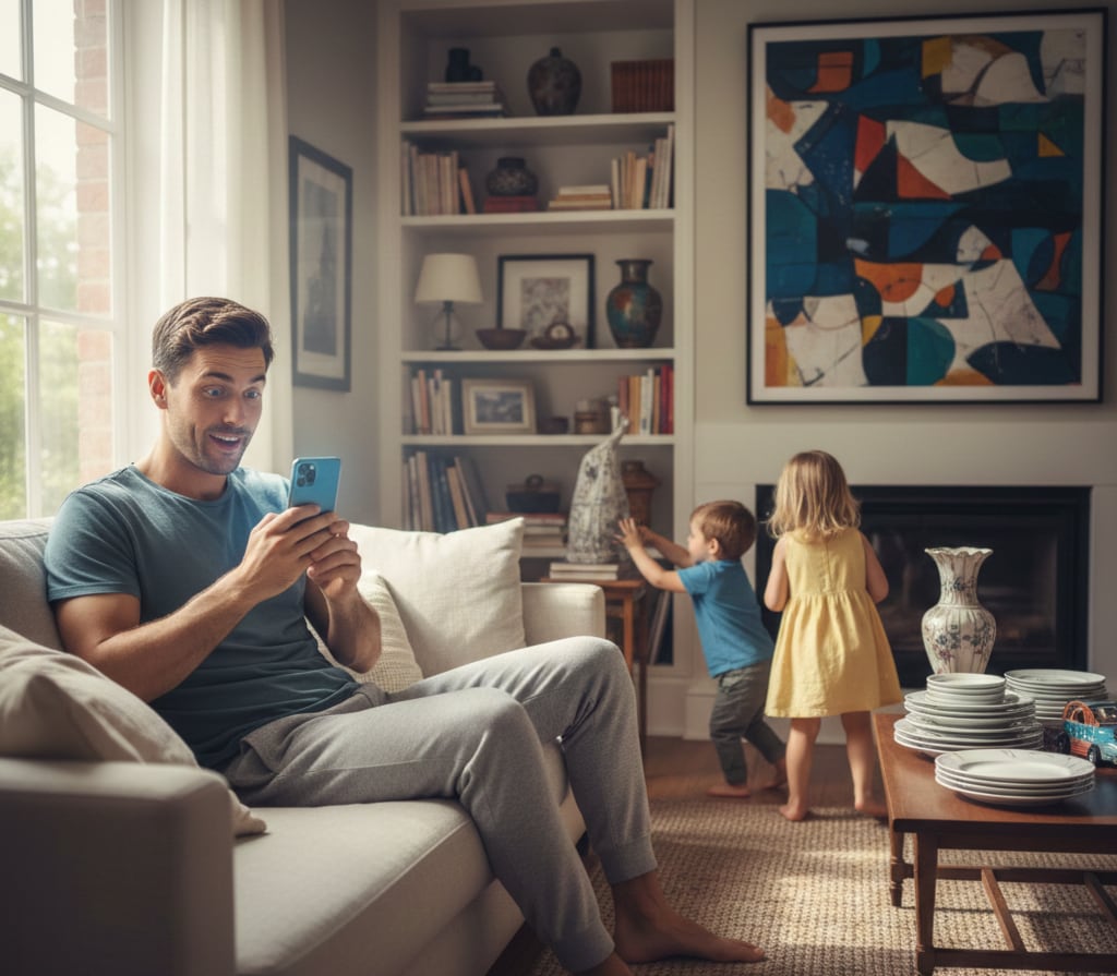 La presencia constante de pantallas y distracciones tecnológicas transforma los momentos familiares, reduciendo la calidad del tiempo compartido con los hijos (Imagen Ilustrativa Infobae)