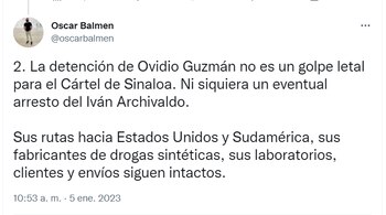 El aseguramiento de Ovidio Guzmán