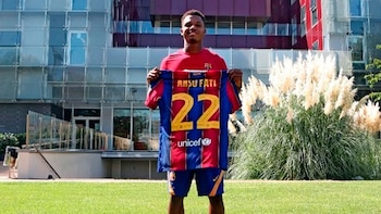 Ansu Fati con el dorsal