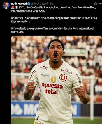 Jesús Castillo – Universitario de Deportes – Liga 1 – Perú – deportes – 27 abril