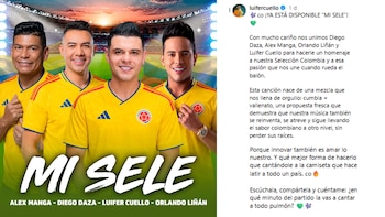 La selección Colombia ya cuenta con varios himnos de varios géneros musicales que se han dedicado por su participación en la Copa del Mundo 2026 -crédito luifercuello/Instagram
