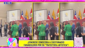 Christian Domínguez foi reconhecido no Congresso por seu trabalho e contribuição ao desenvolvimento do Peru. Navio: Amor e Fogo.