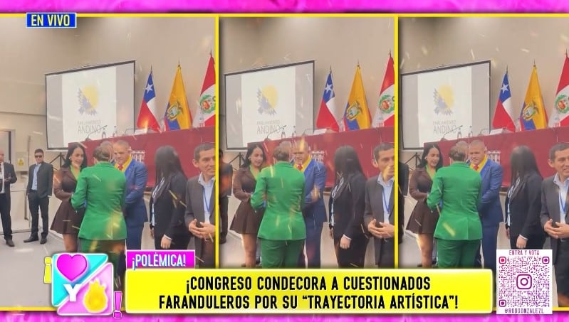 Christian Domínguez fue reconocido en el Congreso por su trayectoria y contribución al desarrollo del Perú. Captura: Amor y Fuego.