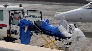 Vista aérea del crucero de Cabo Verde en medio de las preocupaciones por el hantavirus