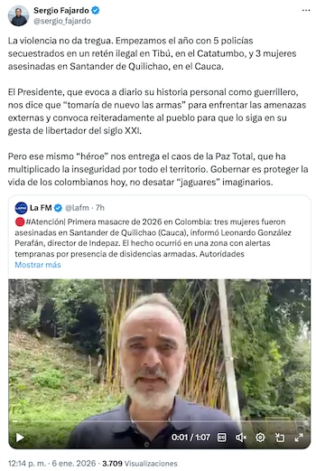 Por medio de X, Sergio