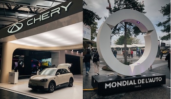 Chery debutó por primera vez en el Salón del Automóvil de París con su gama de vehículos electrificados.