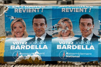 Carteles electorales del partido francés