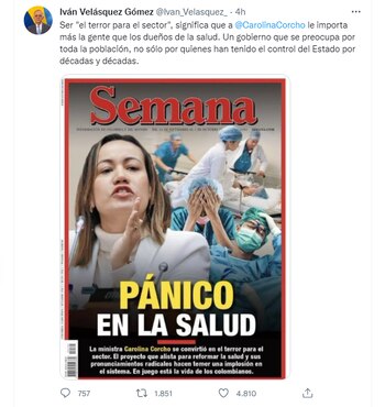 A través de Twitter, el