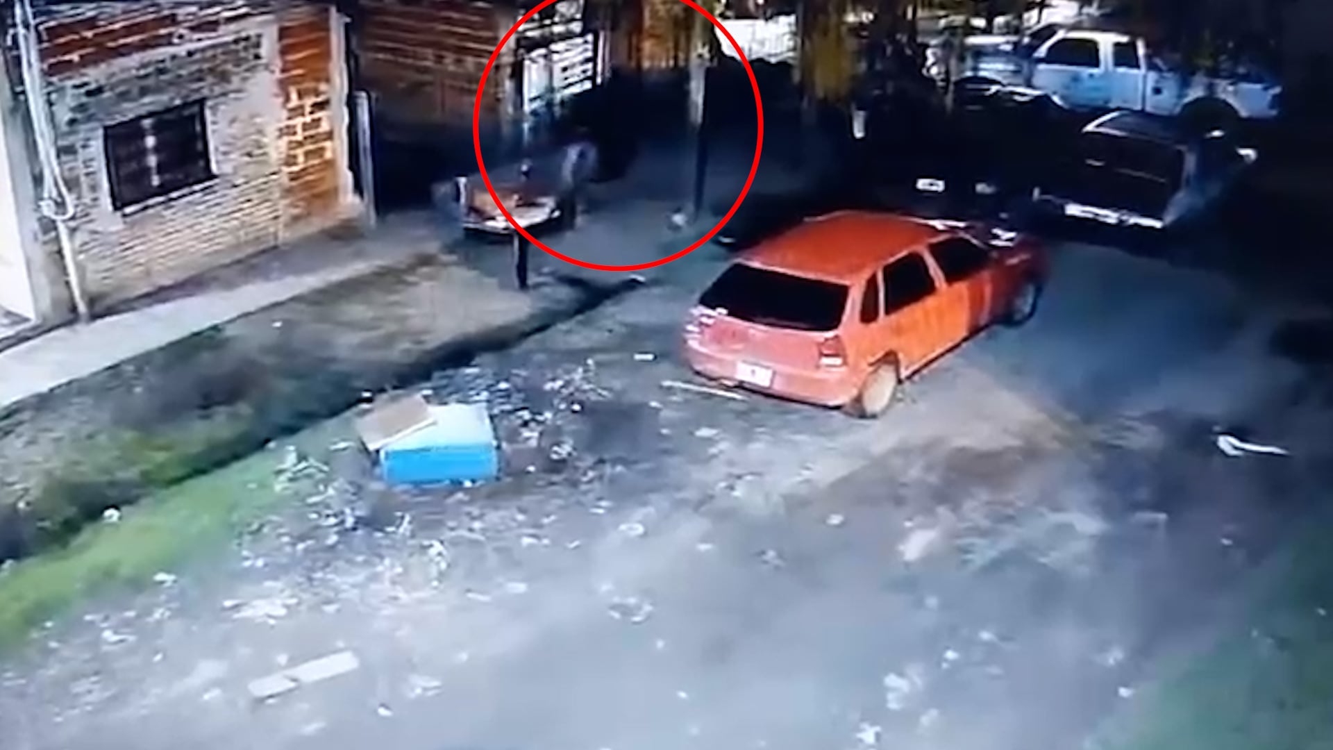 Las cámaras de seguridad de la zona captaron el momento del rapto
