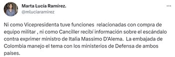 Marta Lucía Ramírez y Gustavo Petro se enfrentan por contrato irregular en Italia