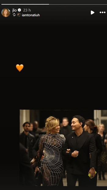 La cantante colocó un corazón