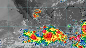 Imagen satelital registrada por el