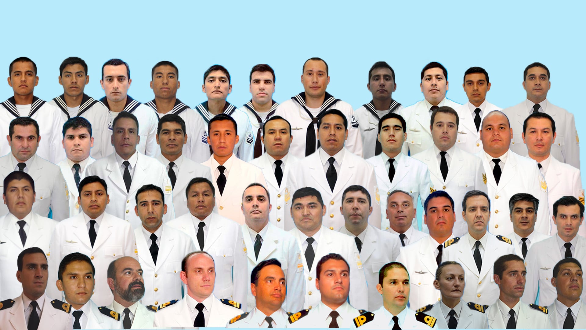 Los 44 tripulantes del submarino