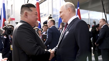 Kim Jong-un y Vladimir Putin
