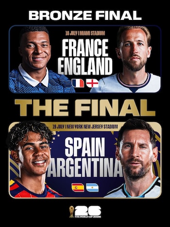 Con estos dos duelos finalizará el Mundial 2026.