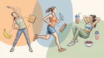 Qué comer antes, durante y después del ejercicio para rendir más y recuperarse mejor