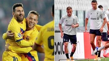 Arthur con Cristiano Ronaldo en Juventus.