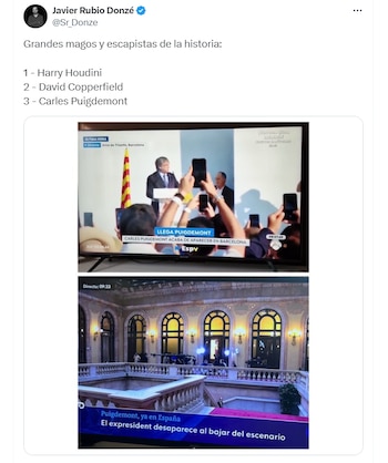 Meme 2 huida de Puigdemont.