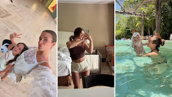 El álbum de vacaciones de Cami Homs en el Caribe: entre piscina, atardeceres soñados y familia ensamblada