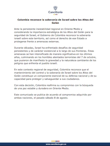 Cancillería de Colombia - crédito @CancilleriaCol/X