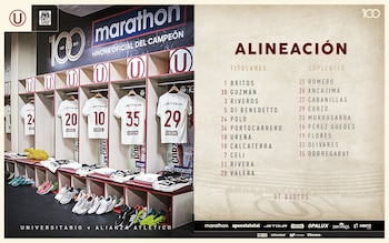 Alineación confirmada de Universitario de