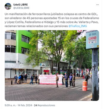 Reportan bloqueo en diferentes cruces