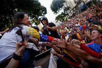 María Corina Machado, una de las referentes opositoras frente al régimen venezolano - crédito Leonardo Fernández Viloria/Reuters