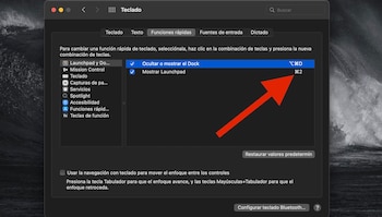 Personalizar atajos en un teclado