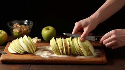 Aprende a cocinar postre crujiente de manzana y arándano