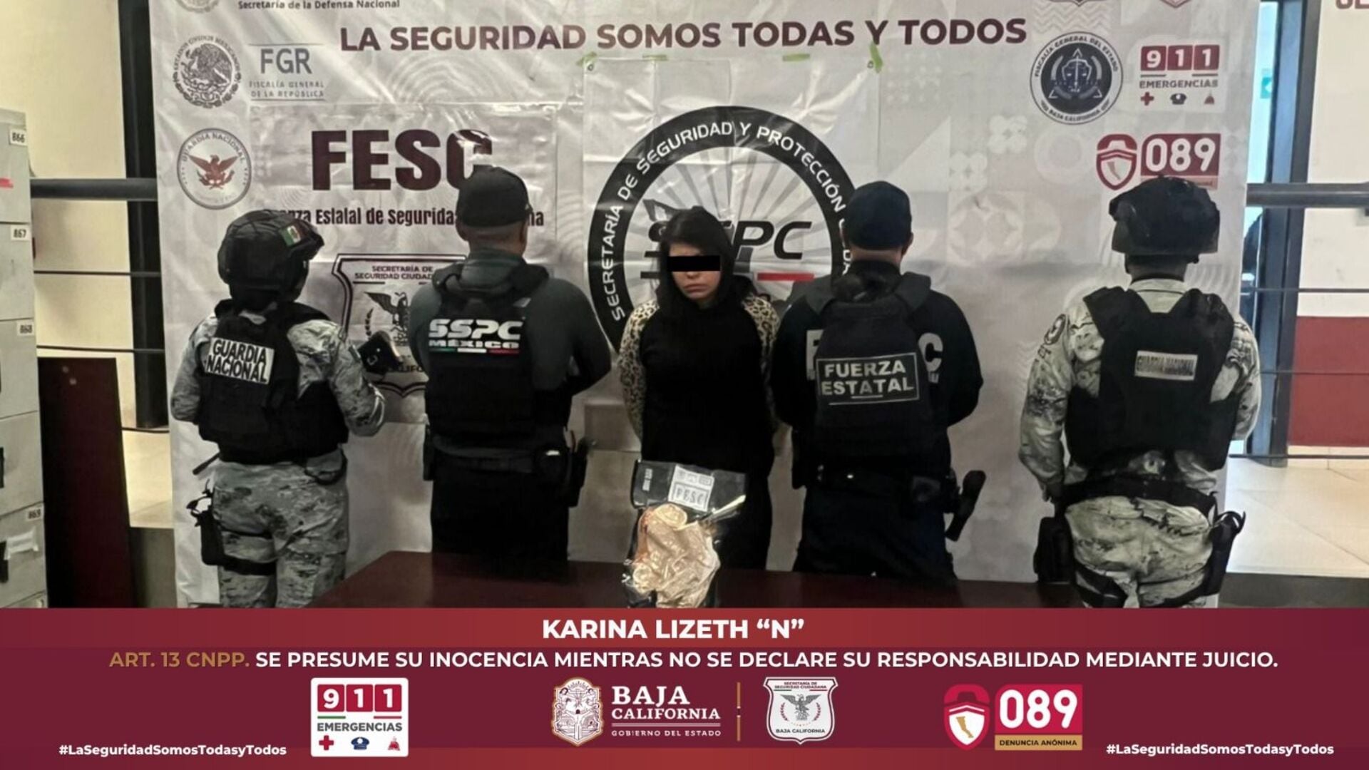 La mujer asegurada es originaria de Tijuana (SSC BC)