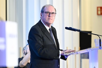 08/10/2026 El defensor del Pueblo, Ángel Gabilondo, interviene durante un desayuno informativo de Fórum Europa, en el Four Seasons Hotel Madrid, a 8 de octubre de 2026, en Madrid (España).
POLITICA
Gustavo Valiente - Europa Press