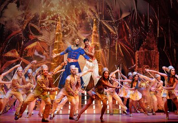 Escena del musical Aladdin en