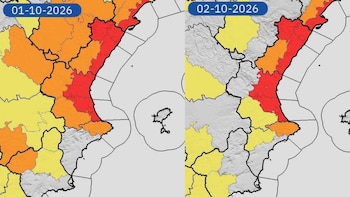 Emergencias envía un Es-Alert por la alerta roja: Aemet activará el aviso en Valencia y Castellón por lluvias a partir de las 18 horas