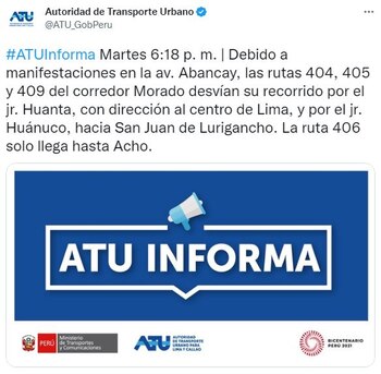 La Autoridad de Transporte Urbano