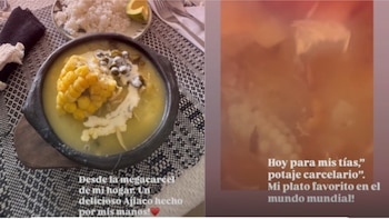 La actriz respondió con humor e ironía, compartiendo una foto de ajiaco preparado en su hogar y un mensaje viral - crédito @dianangel01/ Instagram